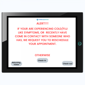 Alert ScreenSaver for office reception